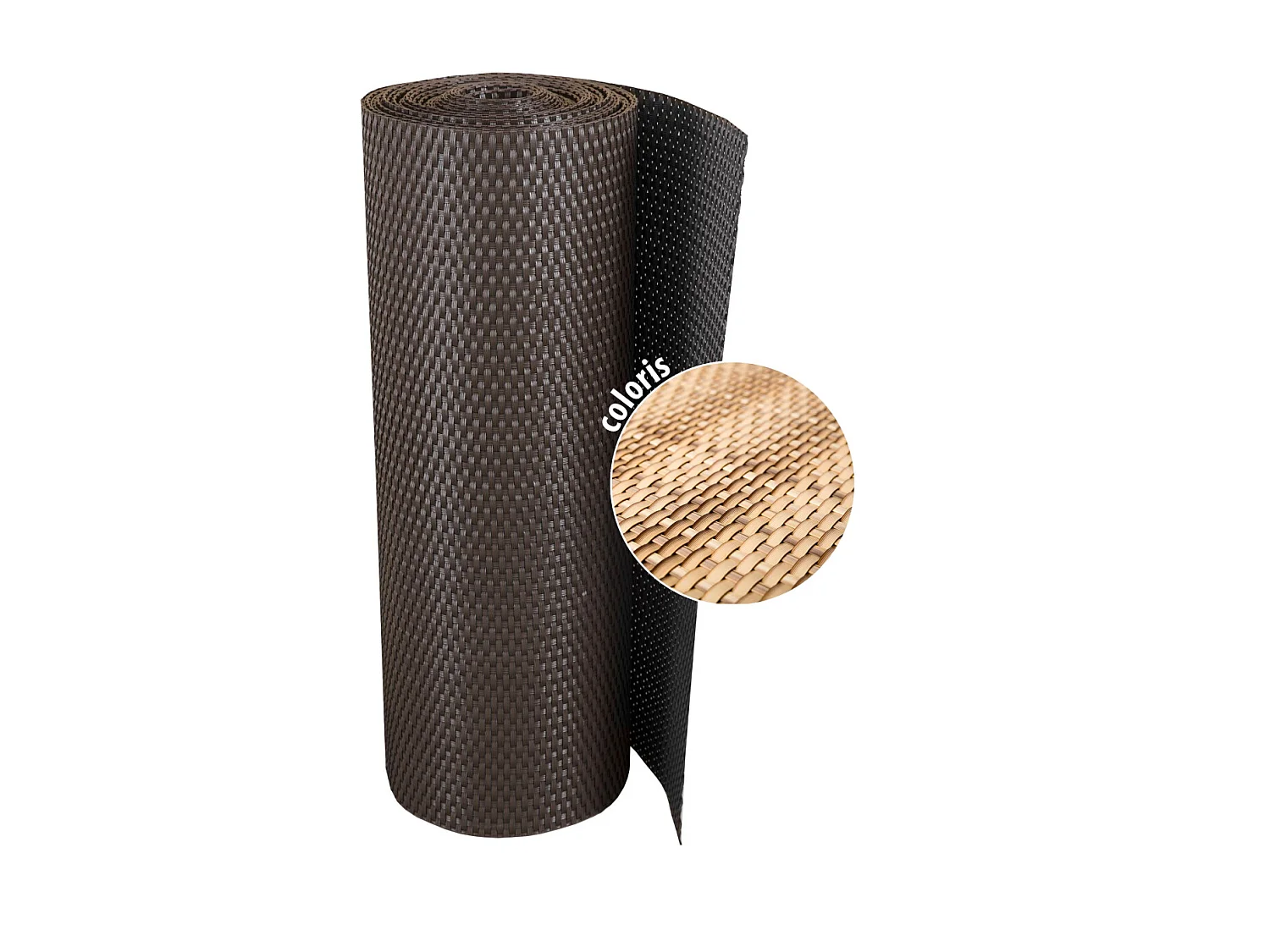 Brise-vue en résine tressée pour balcon et clôture coloris marron et beige 1 x 3 m