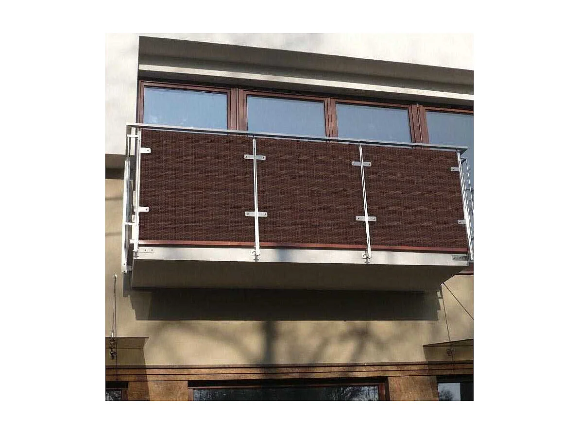 Brise-vue en résine tressée pour balcon et clôture coloris anthracite 1 x 5 m