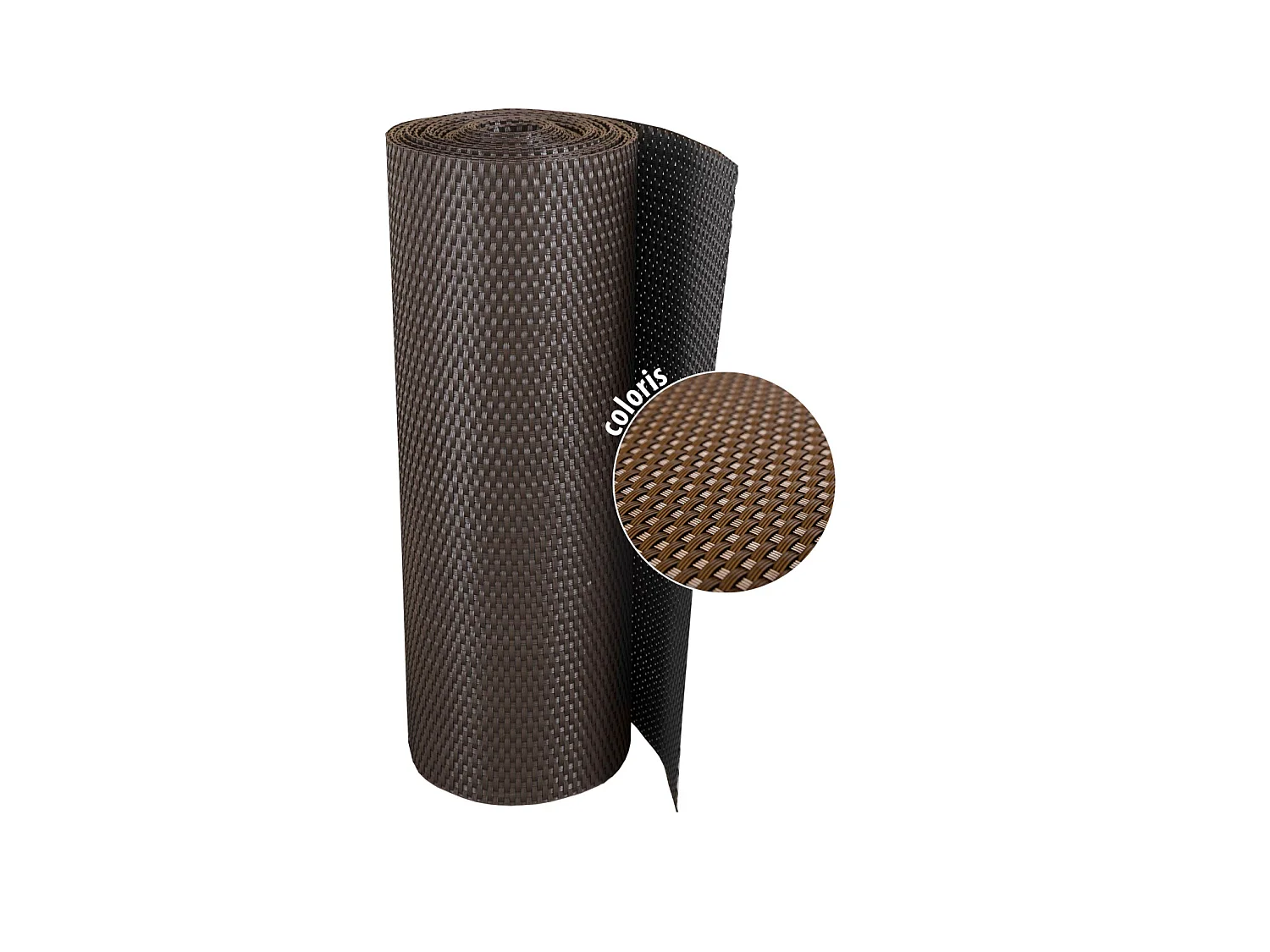 Brise-vue en résine tressée pour balcon et clôture coloris marron 1 x 5 m