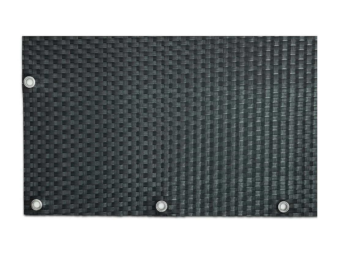 Brise-vue en résine tressée avec oeillets métalliques coloris anthracite 0.9 x 5 m