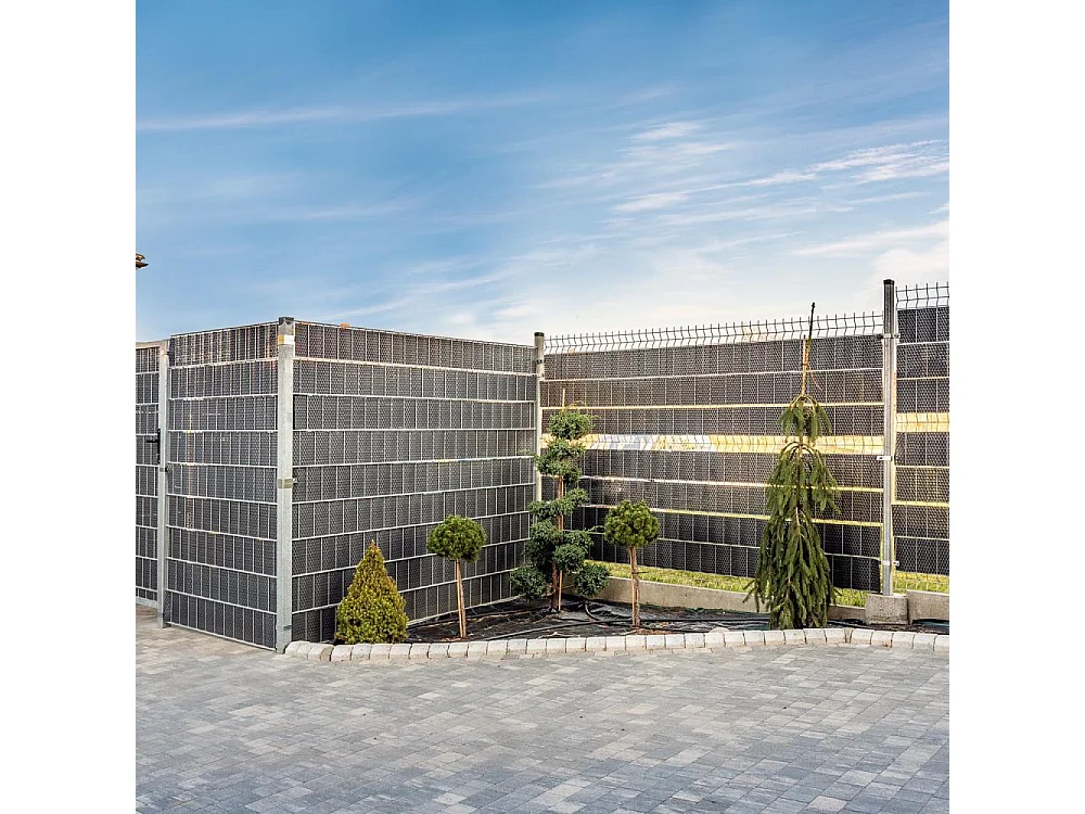 Bande brise-vue en résine tressée pour clôture rigide 19 x 255 cm