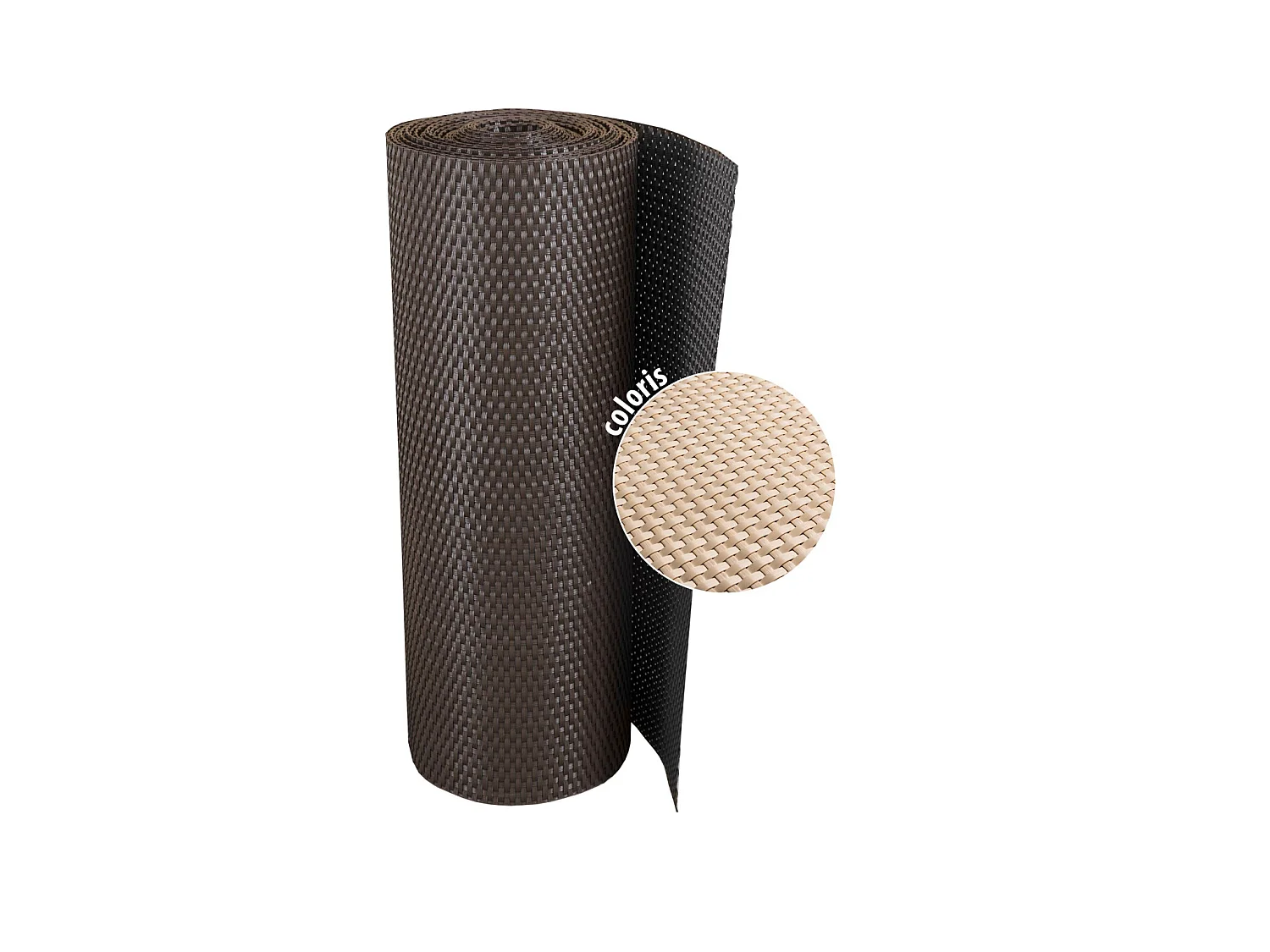 Brise-vue en résine tressée pour balcon et clôture coloris beige 0.9 x 5 m