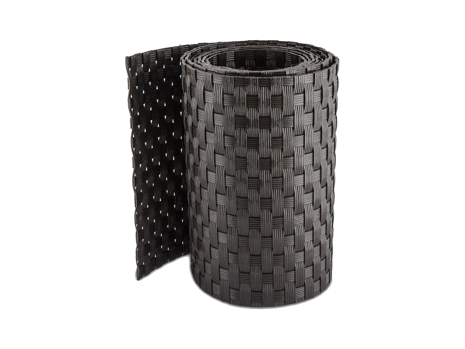 Bande brise-vue en résine tressée pour clôture rigide 19 x 255 cm Marron foncé