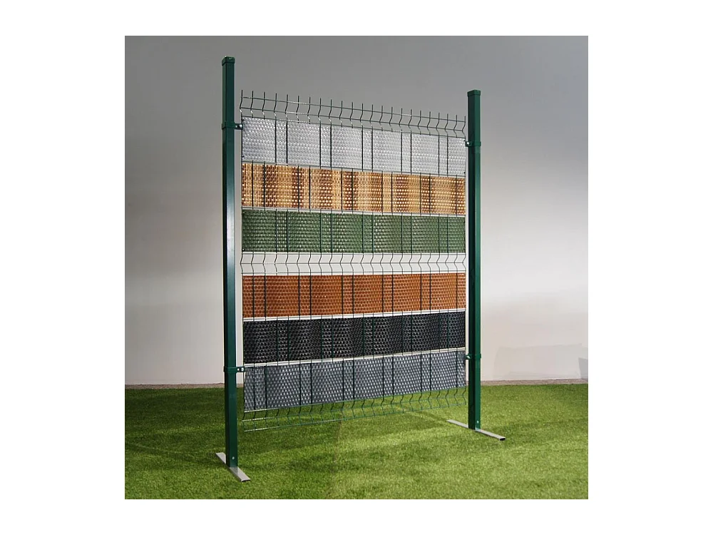 Bande brise-vue en résine tressée pour clôture rigide 19 x 255 cm Marron foncé