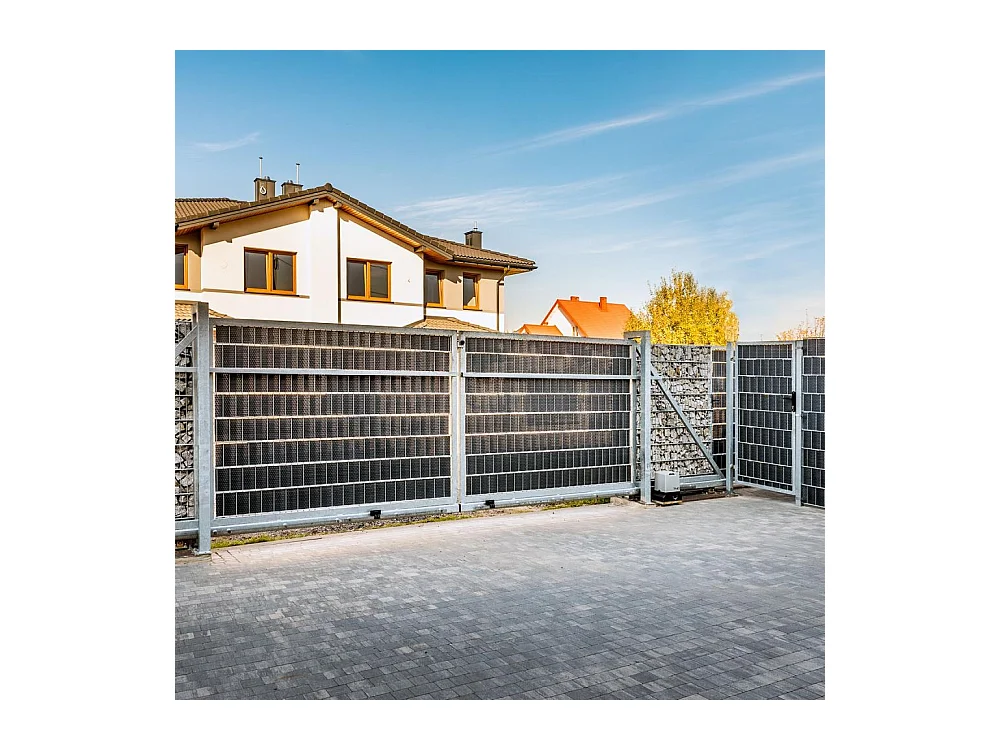 Bande brise-vue en résine tressée pour clôture rigide 19 x 255 cm Marron foncé