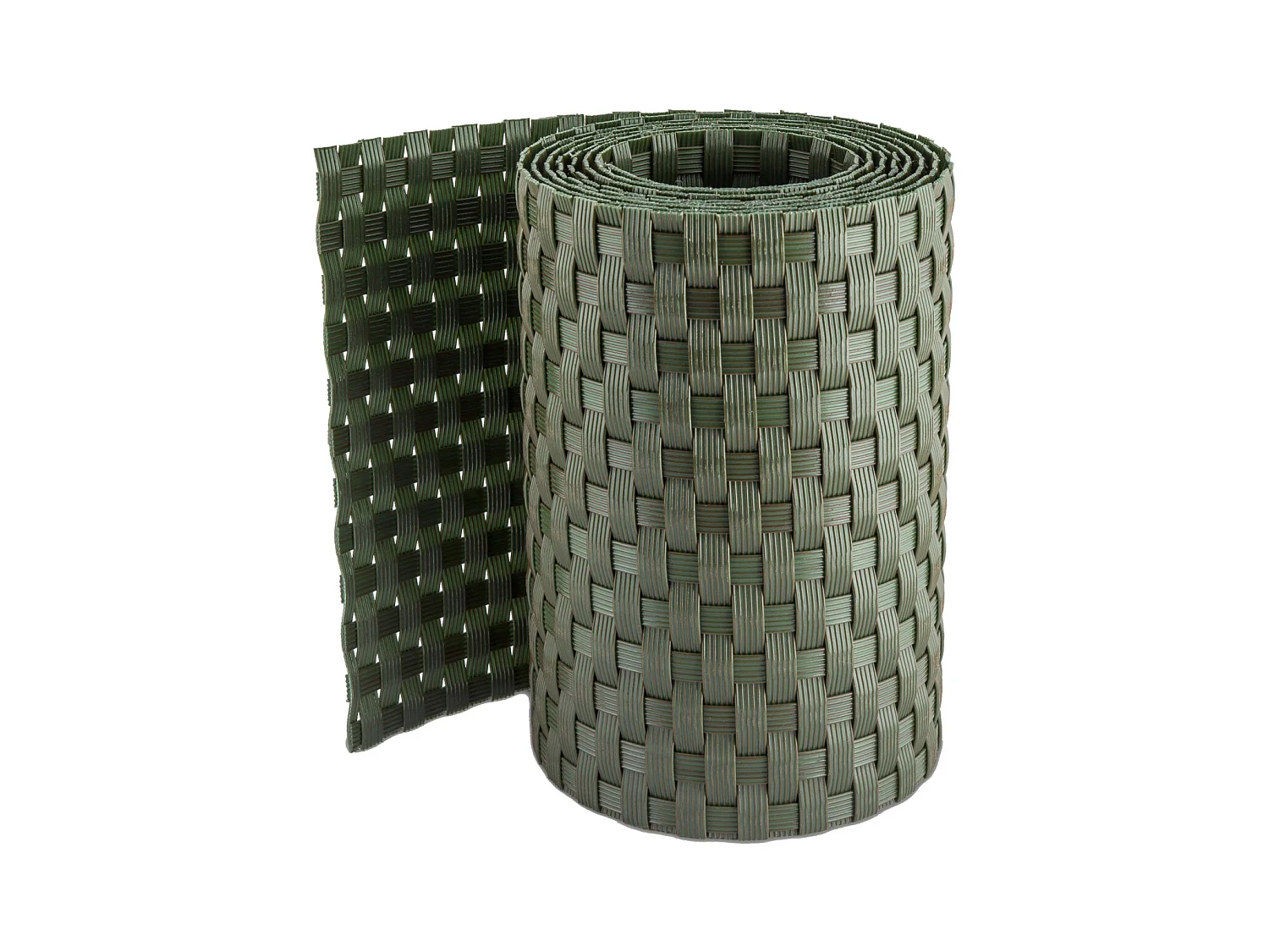 Bande brise-vue en résine tressée pour clôture rigide 19 x 255 cm Vert