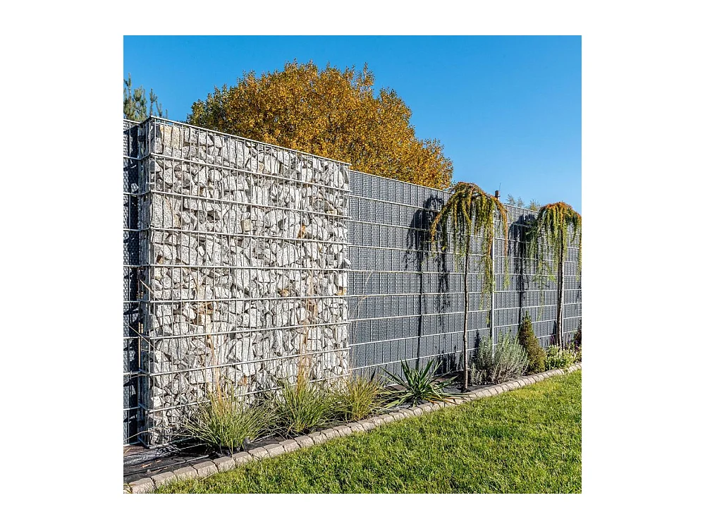 Bande brise-vue en résine tressée pour clôture rigide 19 x 255 cm Vert