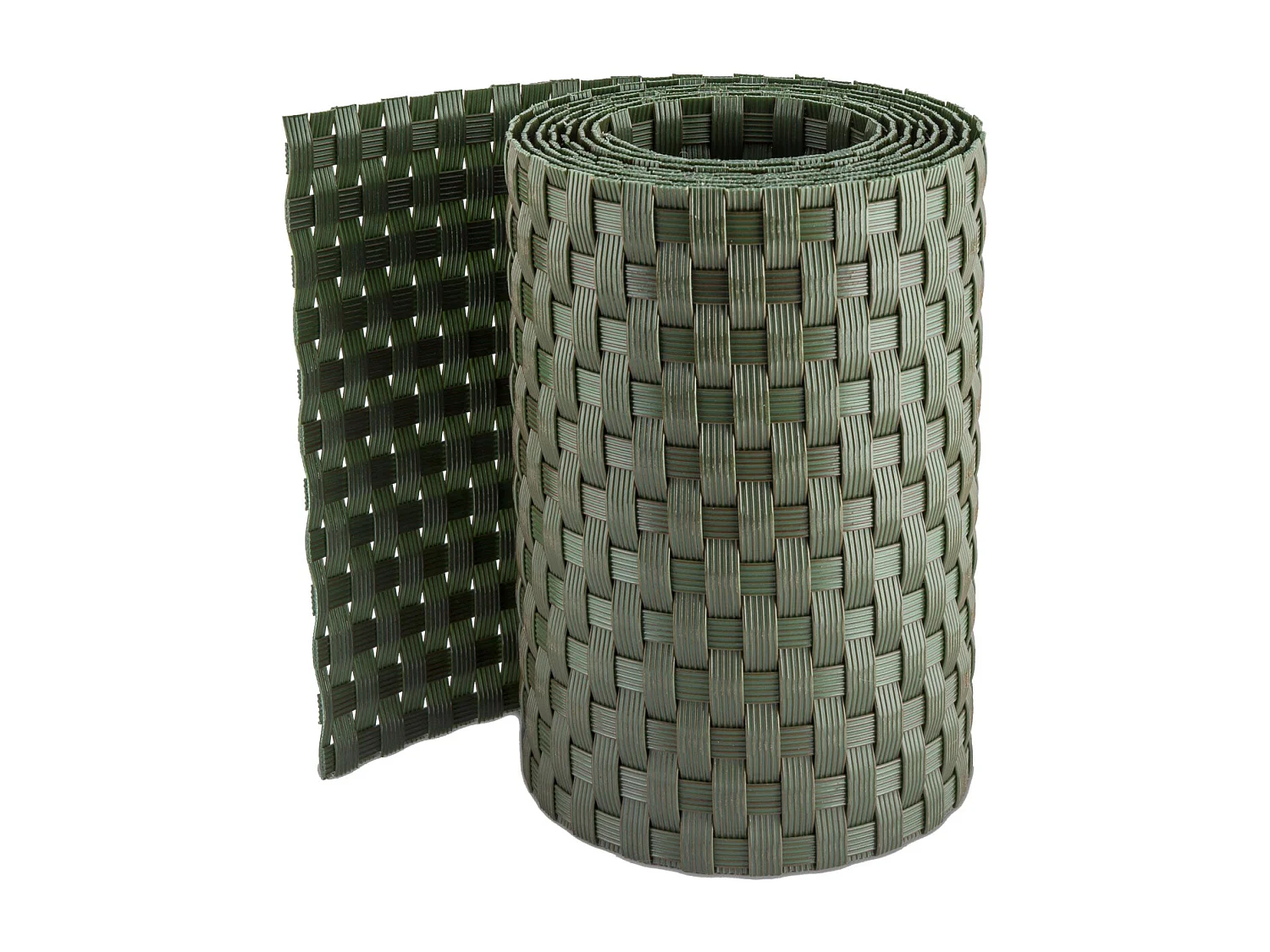 Sichtschutzstreifen für starre Zäune aus geflochtenem Harz 19 x 255 cm (grün)