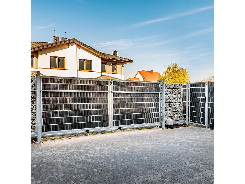 Sichtschutzstreifen für starre Zäune aus geflochtenem Harz 19 x 255 cm (grün)