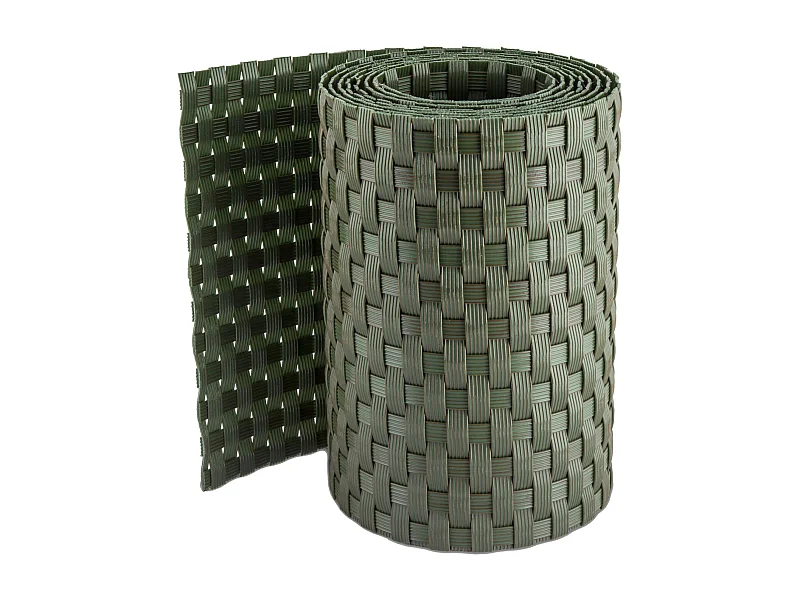 Bande brise-vue en résine tressée pour clôture rigide 19 x 255 cm Vert