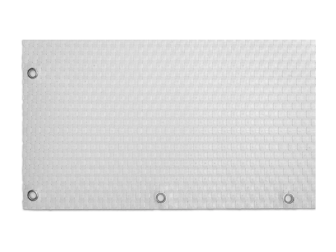 Brise-vue en résine tressée avec oeillets métalliques coloris blanc 1 x 5 m