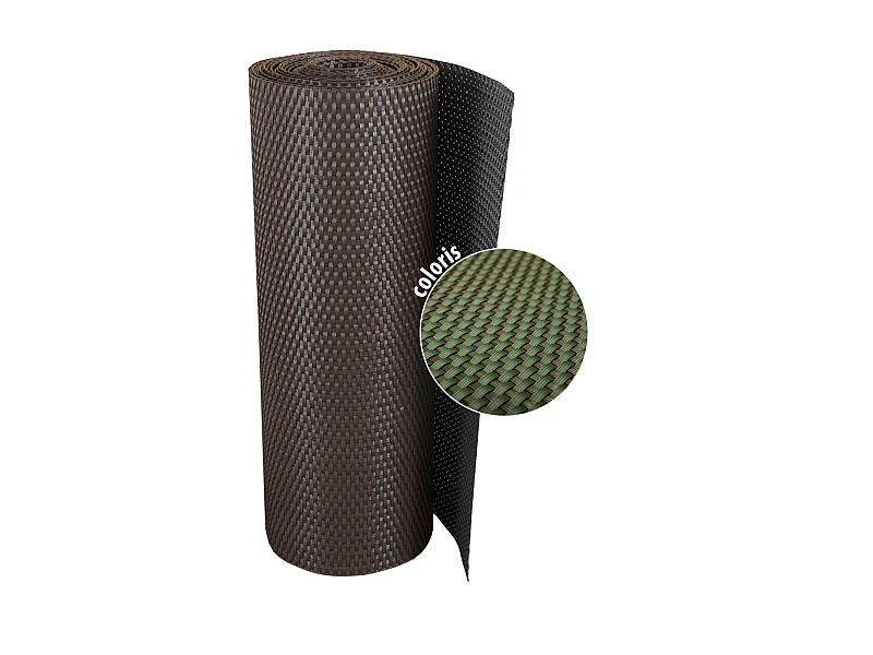 Brise-vue en résine tressée pour balcon et clôture coloris vert 1 x 5 m