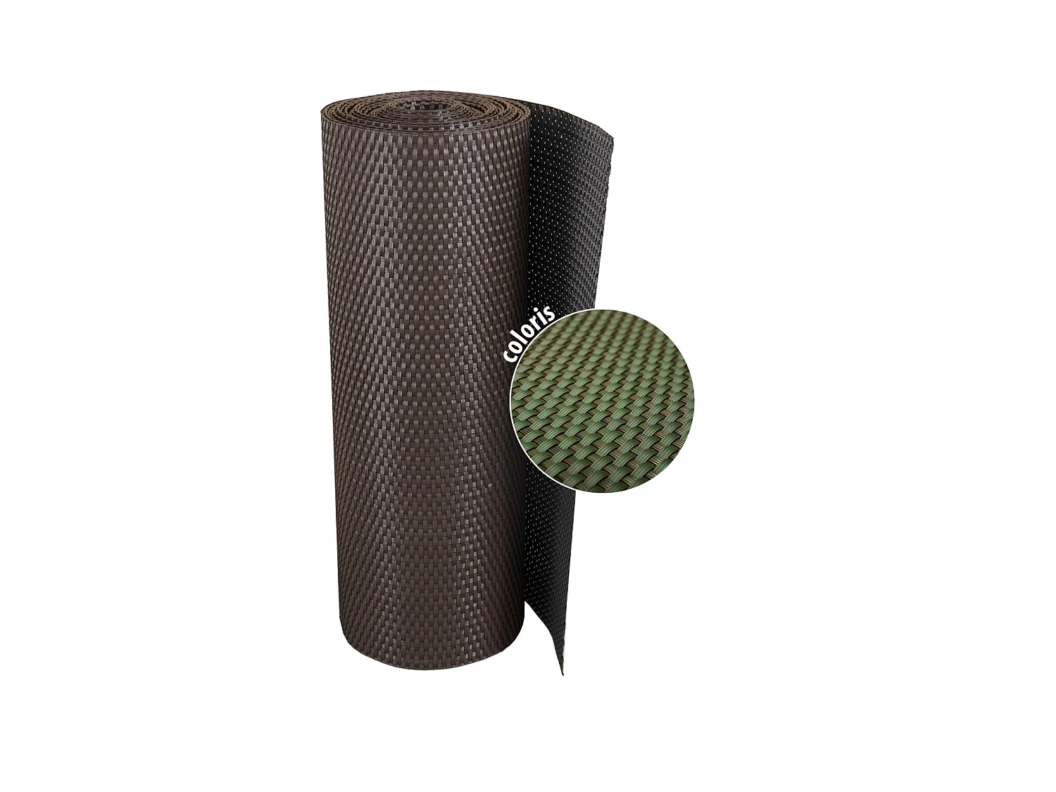 Brise-vue en résine tressée pour balcon et clôture coloris vert 1 x 5 m