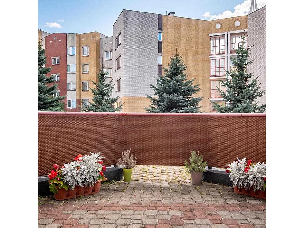 Brise-vue en résine tressée pour balcon et clôture coloris vert 1 x 5 m