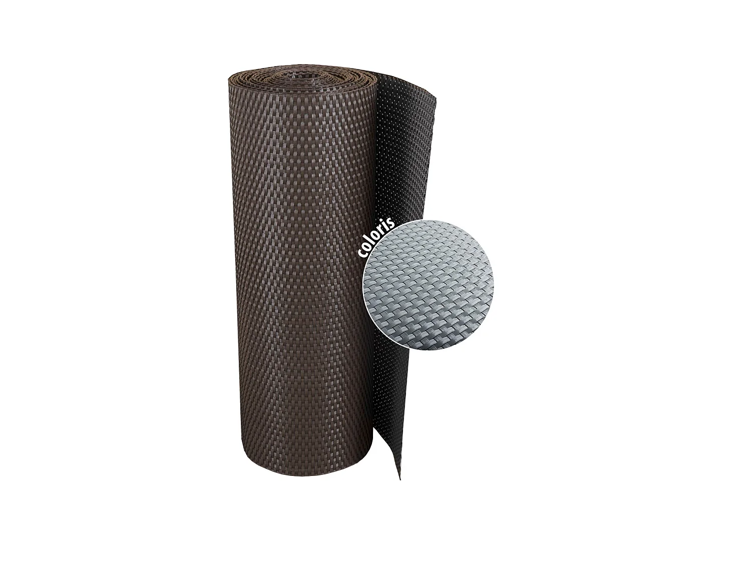 Brise-vue en résine tressée pour balcon et clôture coloris gris clair 0.9 x 5 m