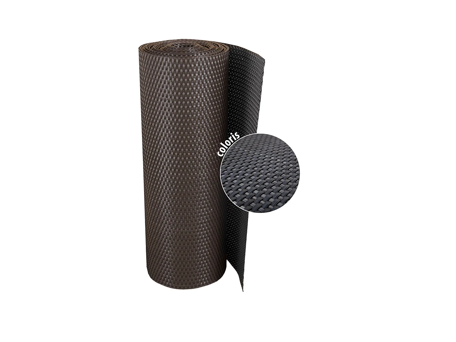 Brise-vue en résine tressée pour balcon et clôture coloris anthracite 0.9 x 5 m