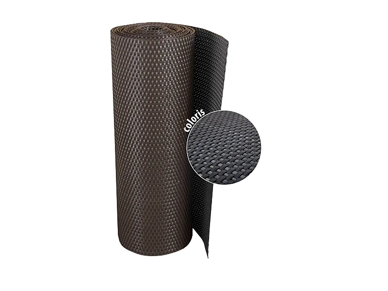 Brise-vue en résine tressée pour balcon et clôture coloris anthracite 0.9 x 3 m