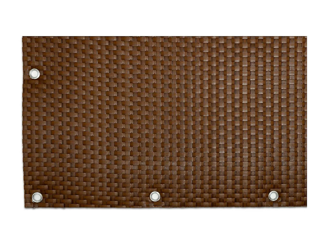 Brise-vue en résine tressée avec oeillets métalliques coloris miel 0.9 x 5 m