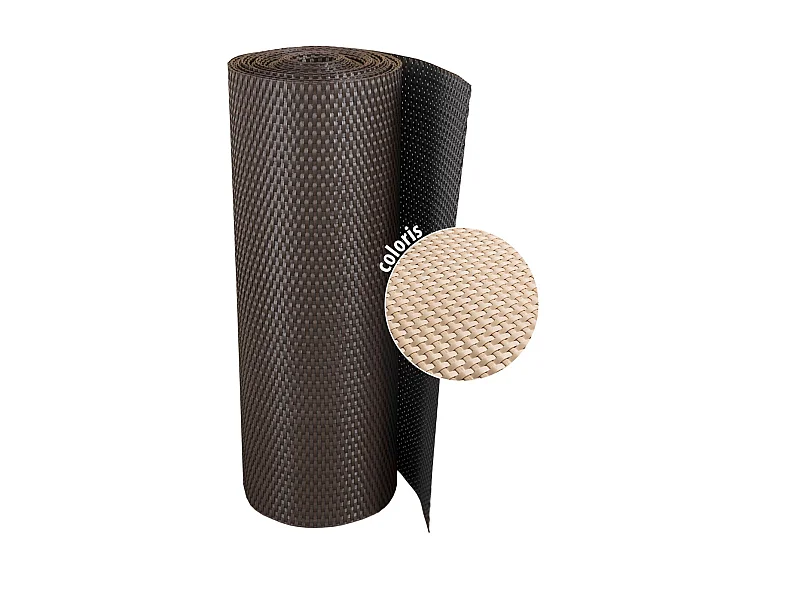 Brise-vue en résine tressée pour balcon et clôture coloris beige 0.9 x 3 m