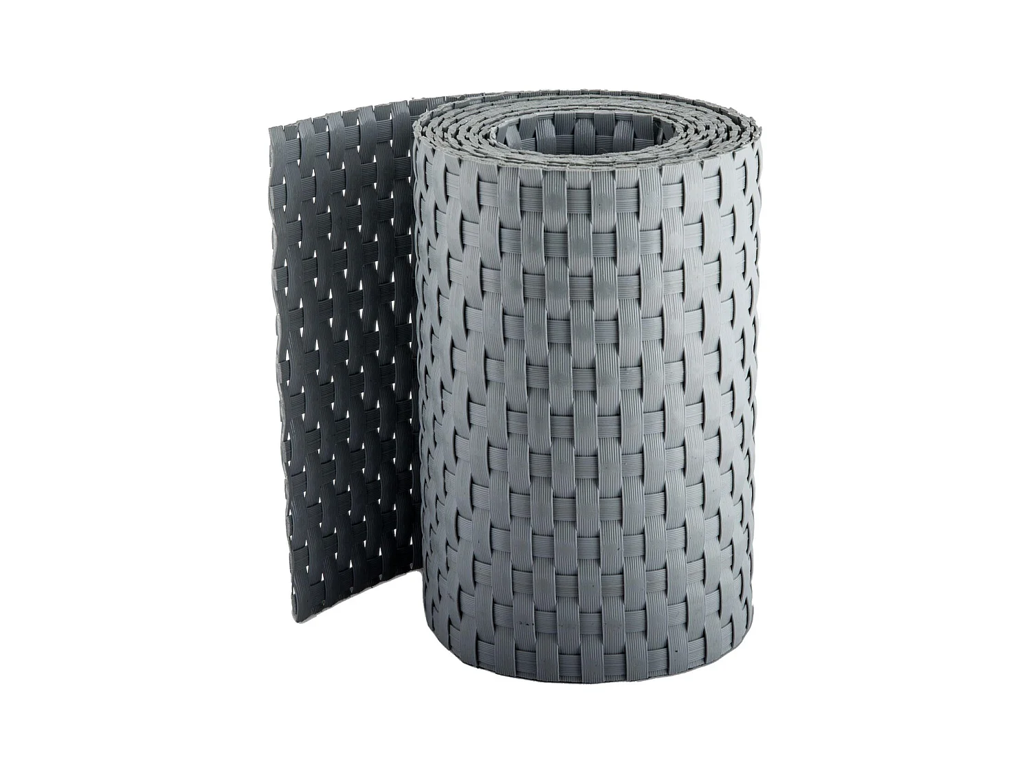 Bande brise-vue en résine tressée pour clôture rigide 19 x 255 cm Gris clair