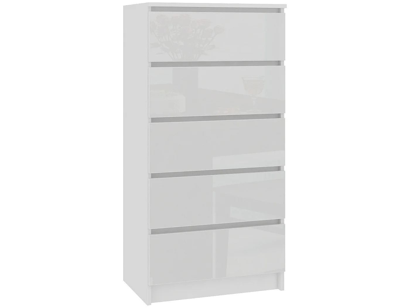 SKANDI | Cómoda contemporánea para dormitorio + salón + escritorio 121x60x40 cm | 5 cajones | Diseño moderno | Armario