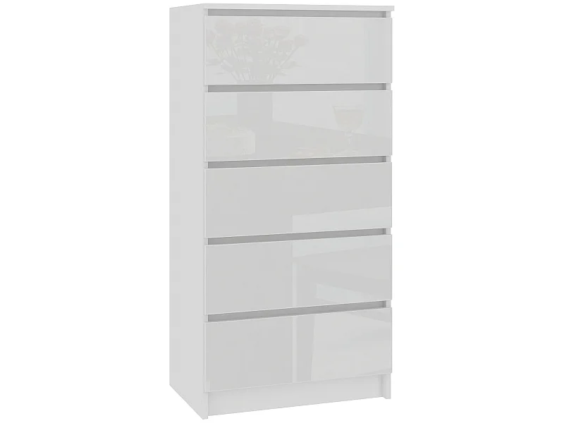 SKANDI | Cómoda contemporánea para dormitorio + salón + escritorio 121x60x40 cm | 5 cajones | Diseño moderno | Armario