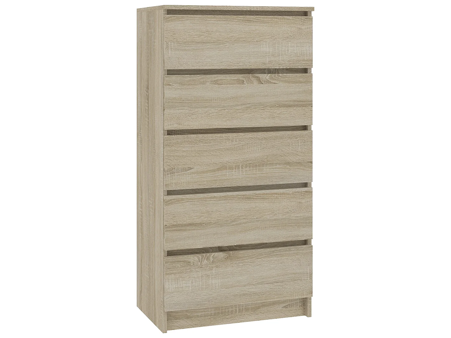 SKANDI | Commode contemporaine chambre + salon + bureau 121x60x40 cm | 5 tiroirs | Design moderne | Chiffonier Semainier