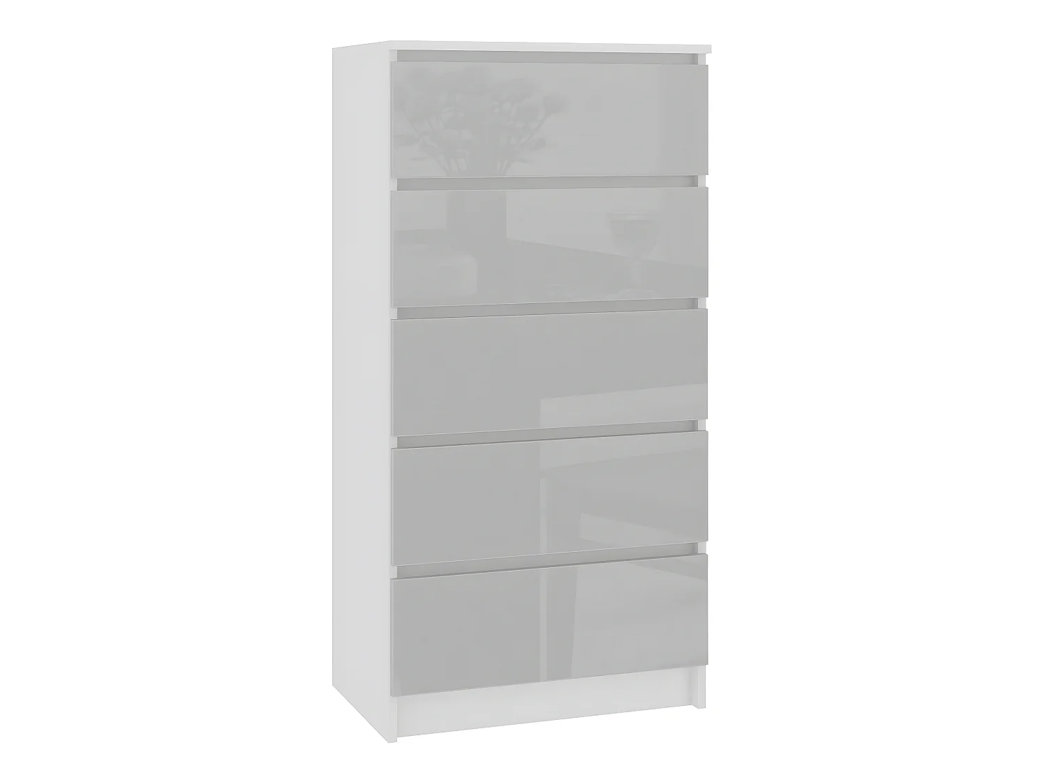 SKANDI | Cómoda contemporánea para dormitorio + salón + escritorio 121x60x40 cm | 5 cajones | Diseño moderno | Armario