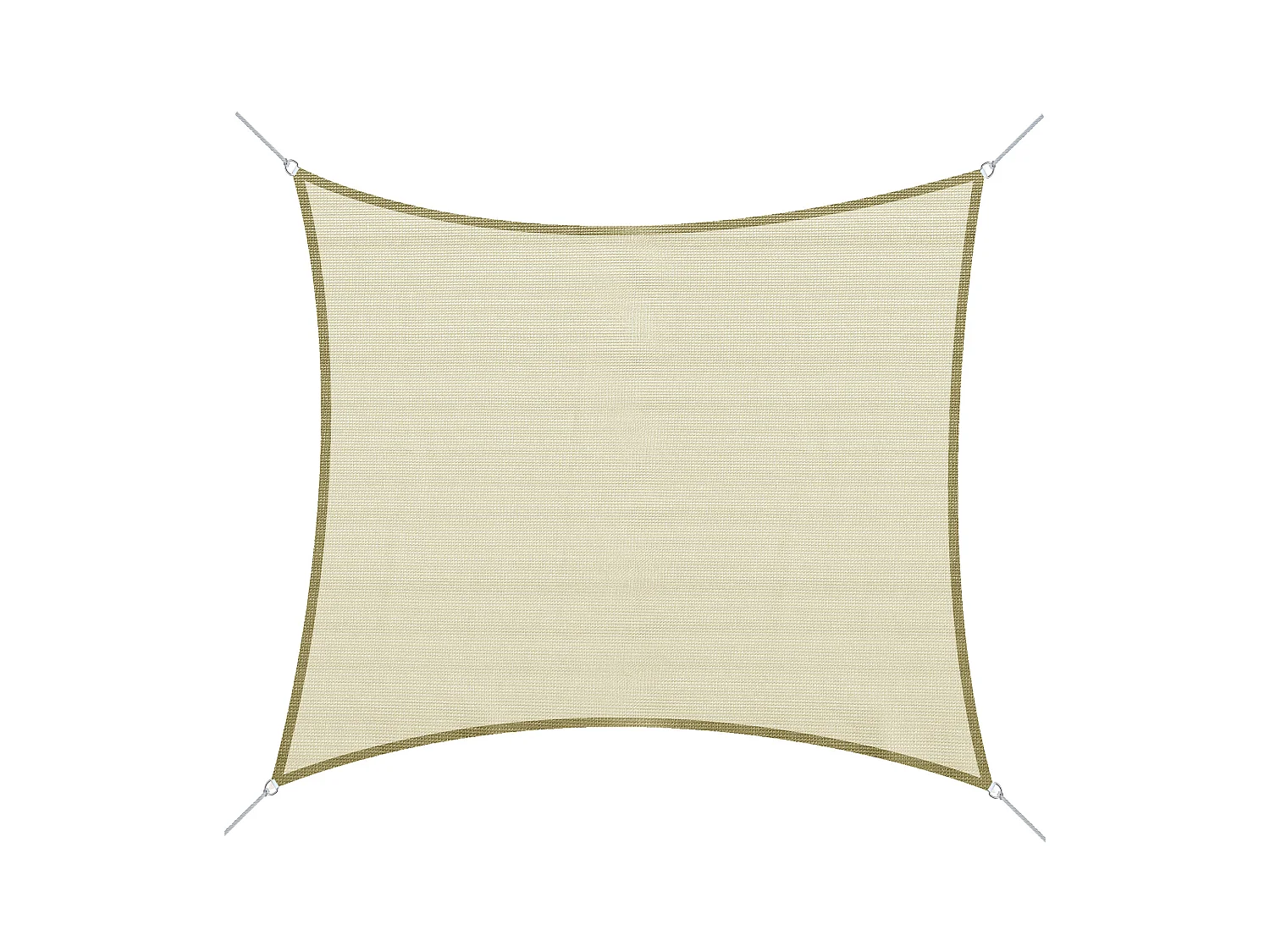 Voile d'ombrage rectangulaire 3 x 4 m polyéthylène haute densité résistant aux UV coloris crème