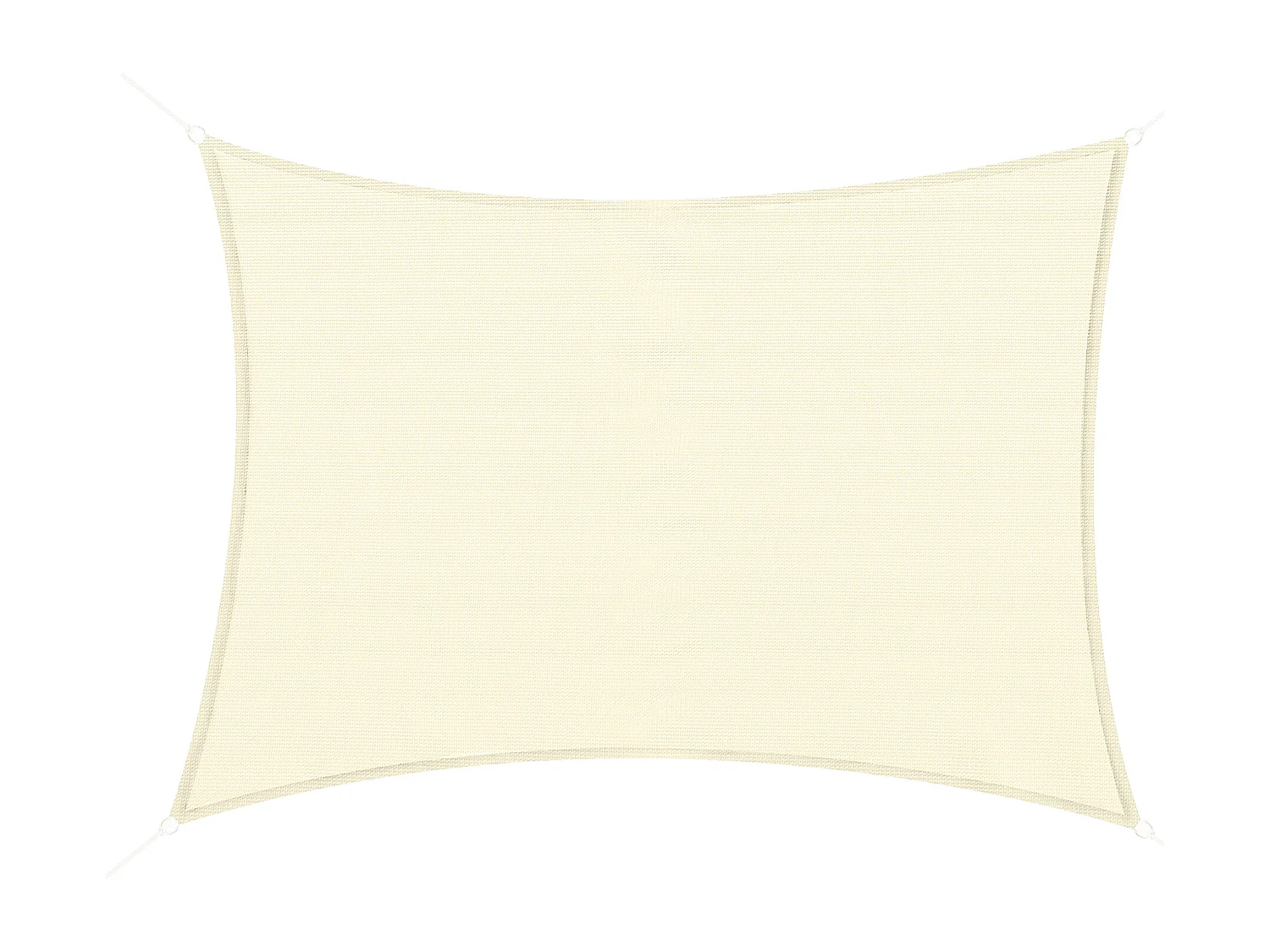 Voile d'ombrage rectangulaire 3 x 4 m polyéthylène haute densité résistant aux UV coloris crème