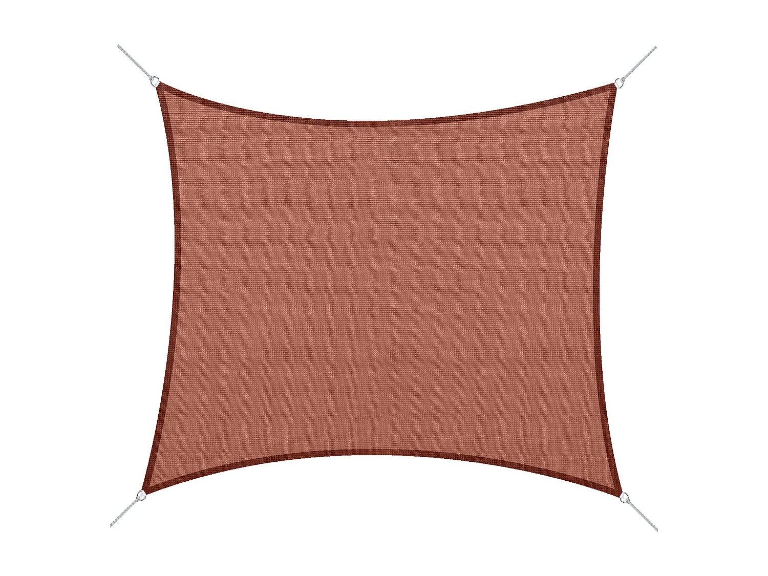 Voile d'ombrage rectangulaire 3 x 4 m polyéthylène haute densité résistant aux UV rouge