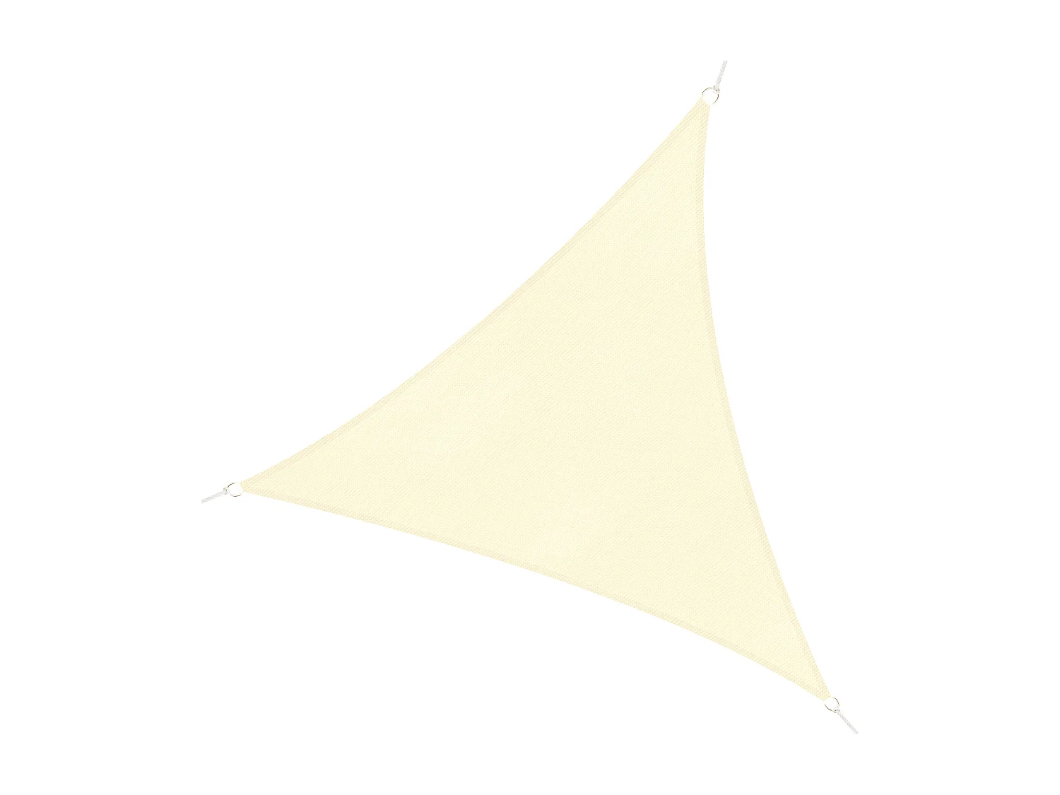 Voile d'ombrage triangulaire grande taille 4 x 4 x 4 m polyéthylène haute densité résistant aux UV crème
