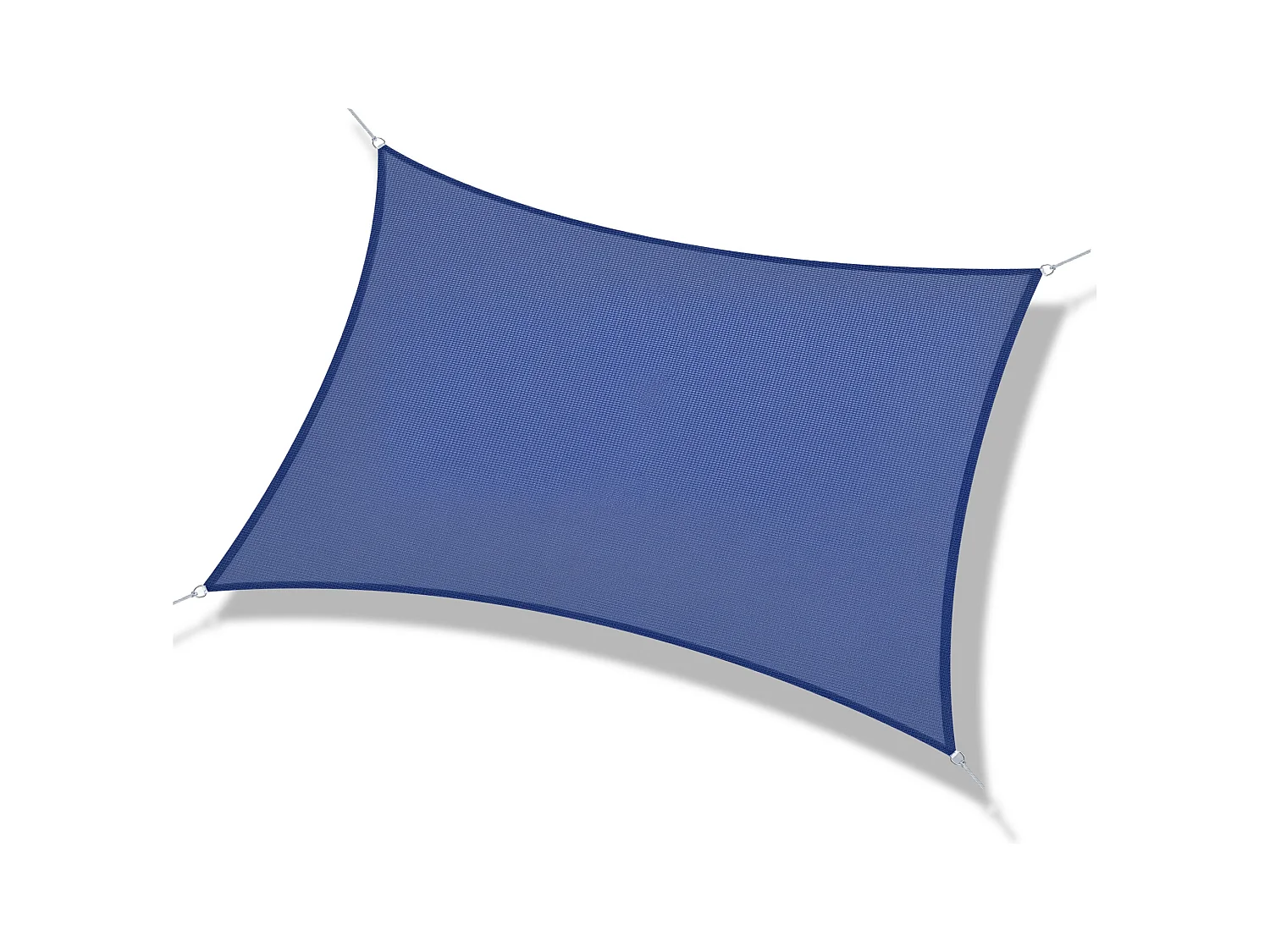 Voile d'ombrage rectangulaire anti-UV HDPE 4L x 3l m bleu