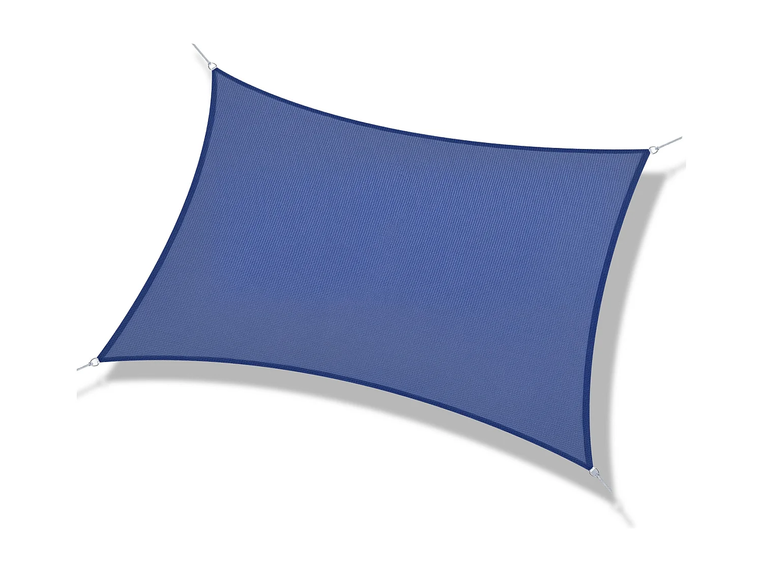 Voile d'ombrage rectangulaire anti-UV HDPE 4L x 3l m bleu