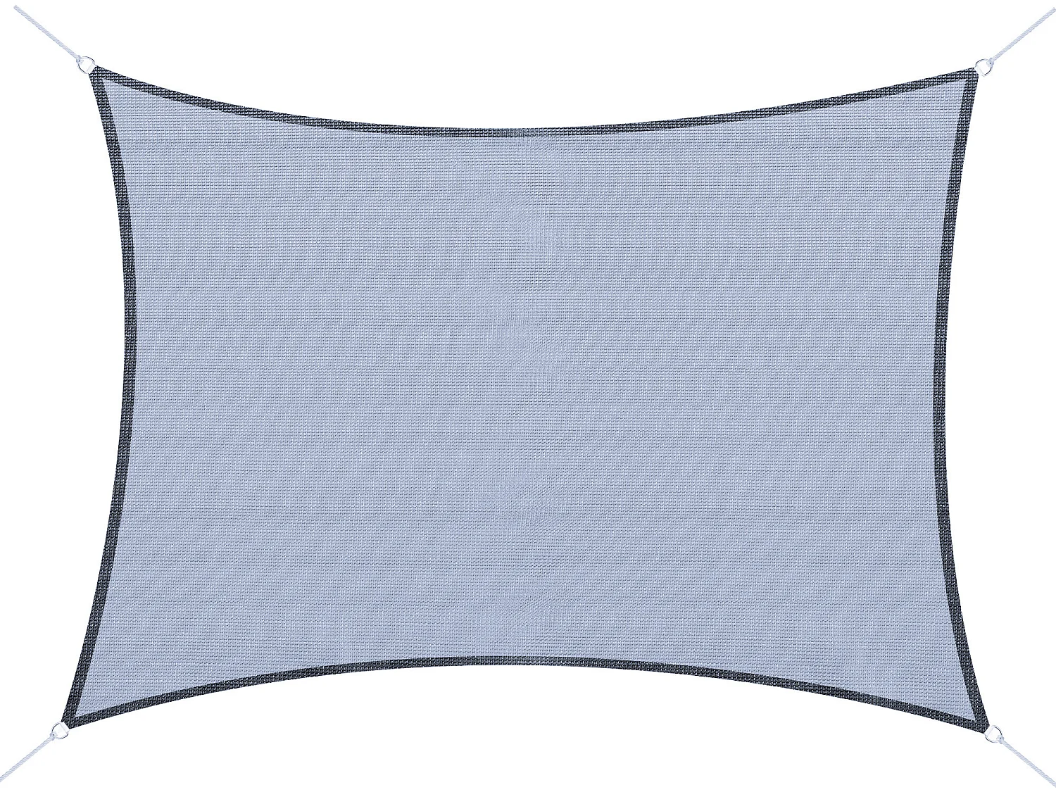 Voile d'ombrage rectangulaire anti-UV HDPE 4L x 3l m gris