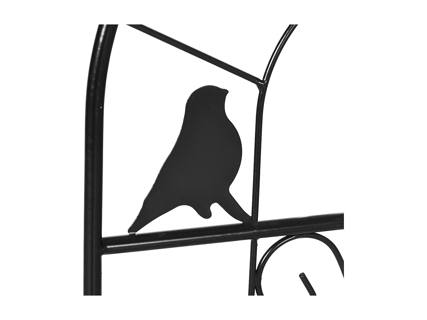 Lot de 2 treillis de jardin supports pour plantes grimpantes - dim. 38L x 98H cm - métal époxy noir