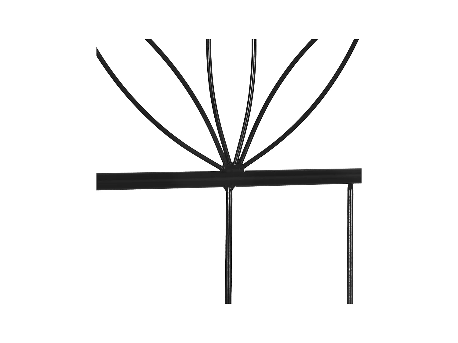Treillis de jardin lot de 2 supports pour plantes grimpantes - dim. 51L x 152H cm - métal époxy noir