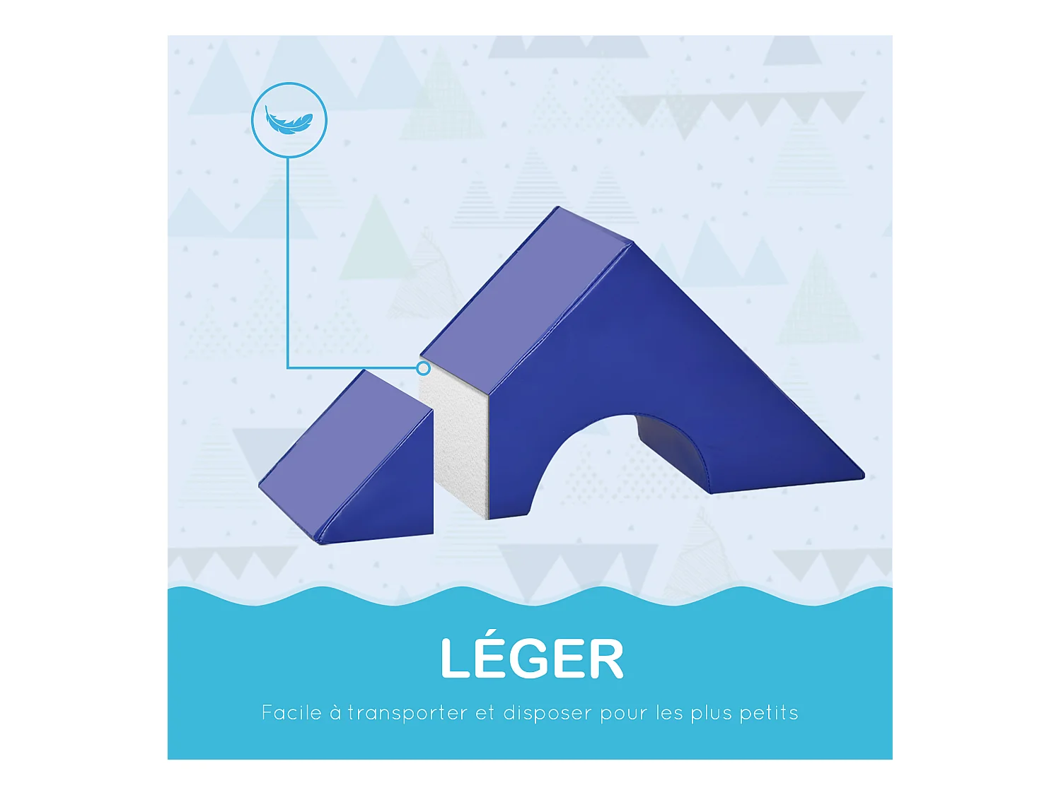 11 blocs de construction en mousse XXL - modules de motricité - jouets éducatifs - certifiés normes EN71-1-2-3 - mousse EPE revêtement PU multicolore