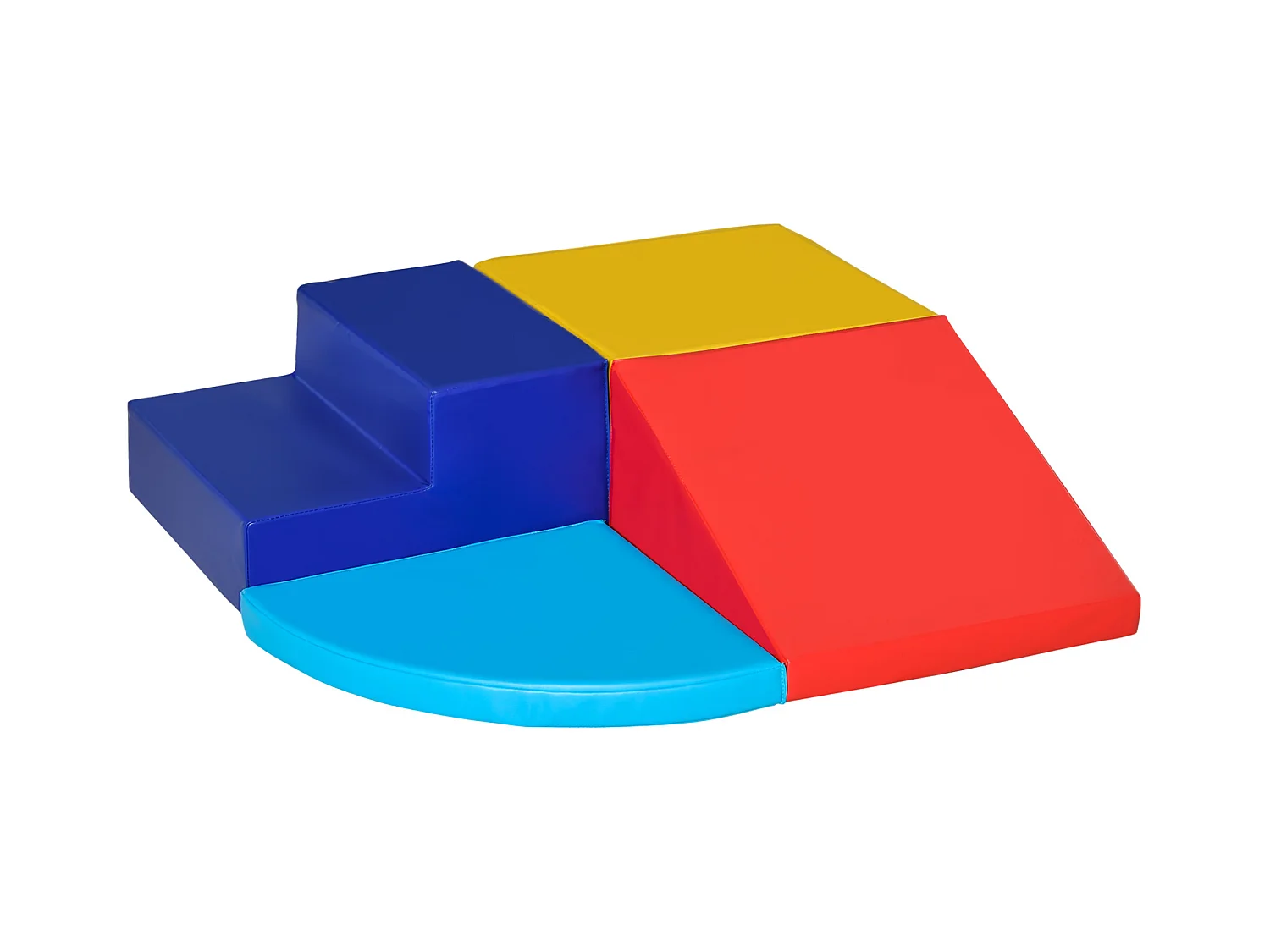 4 blocs de construction en mousse XL - modules de motricité - certifiés normes EN71-1-2-3 - mousse EPE revêtement PU bleu rouge jaune