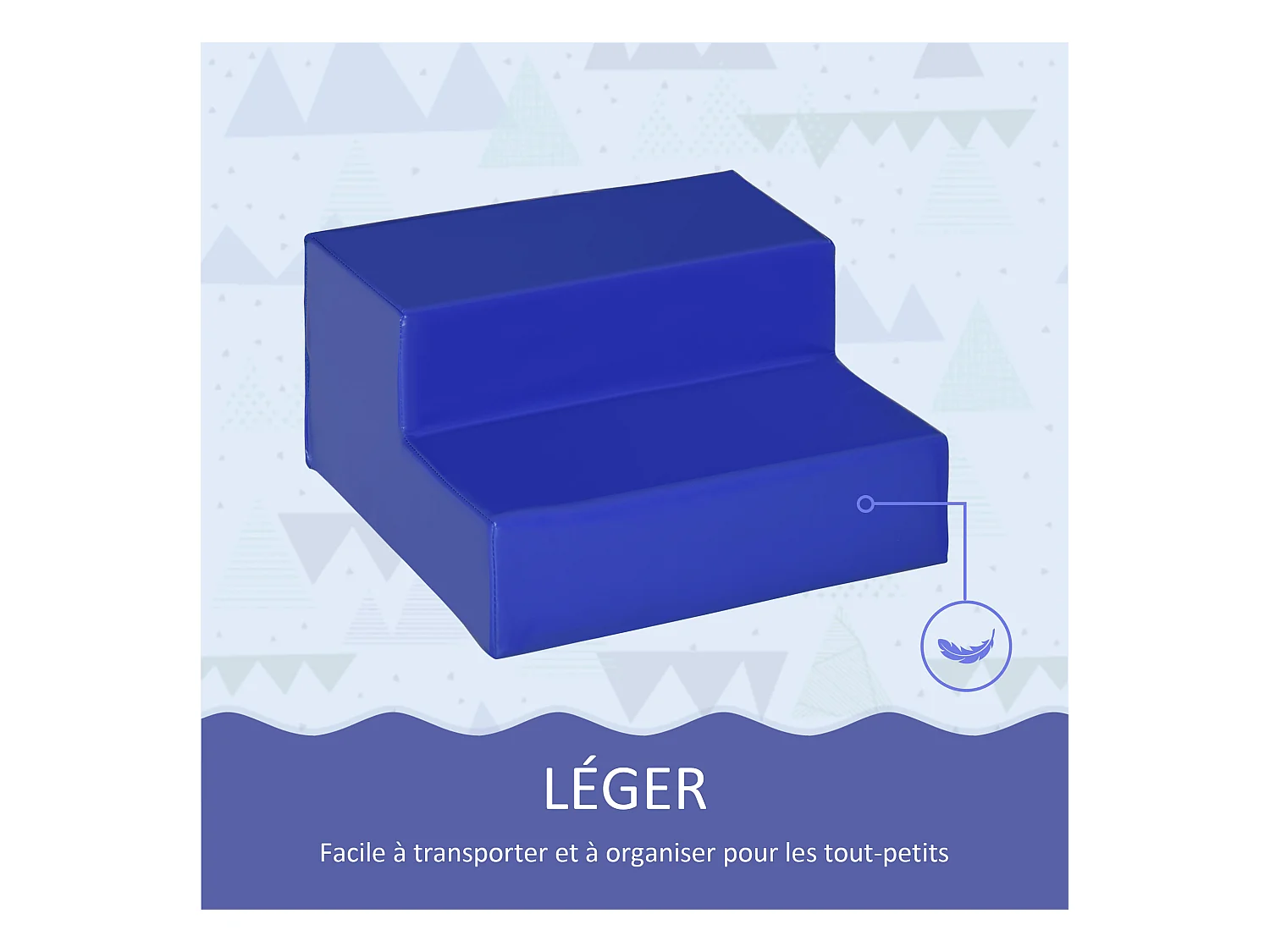 4 blocs de construction en mousse XL - modules de motricité - certifiés normes EN71-1-2-3 - mousse EPE revêtement PU bleu rouge jaune