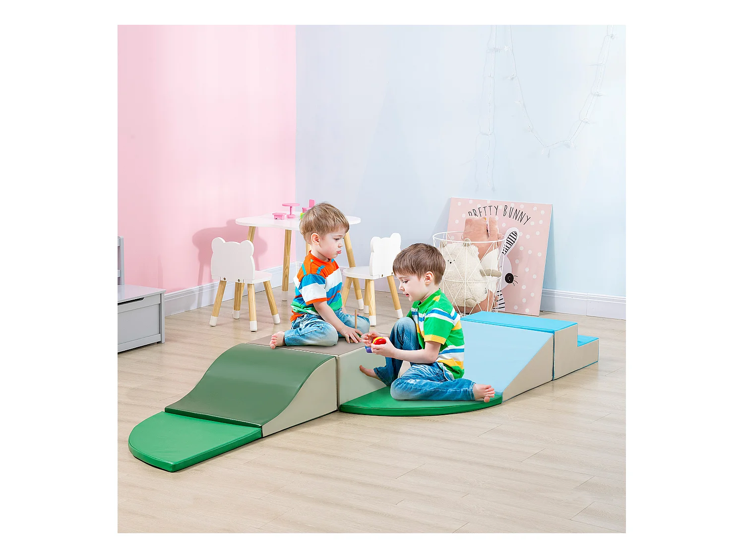 6 blocs de construction en mousse XL - modules de motricité - jouets éducatifs - certifiés normes EN71-1-2-3 - mousse EPE revêtement PU multicolore