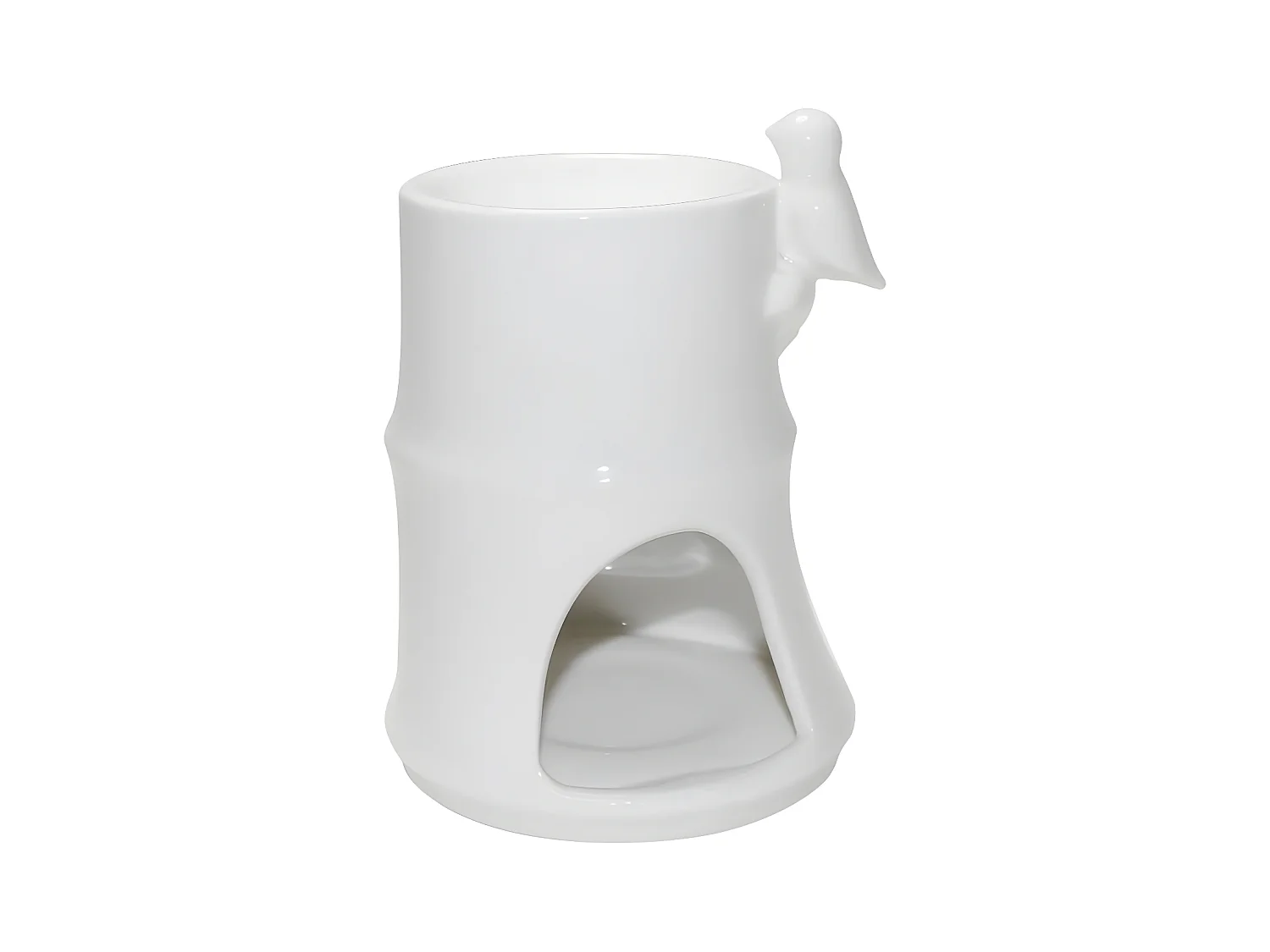 Quemador de perfume de bambú en cerámica lacada