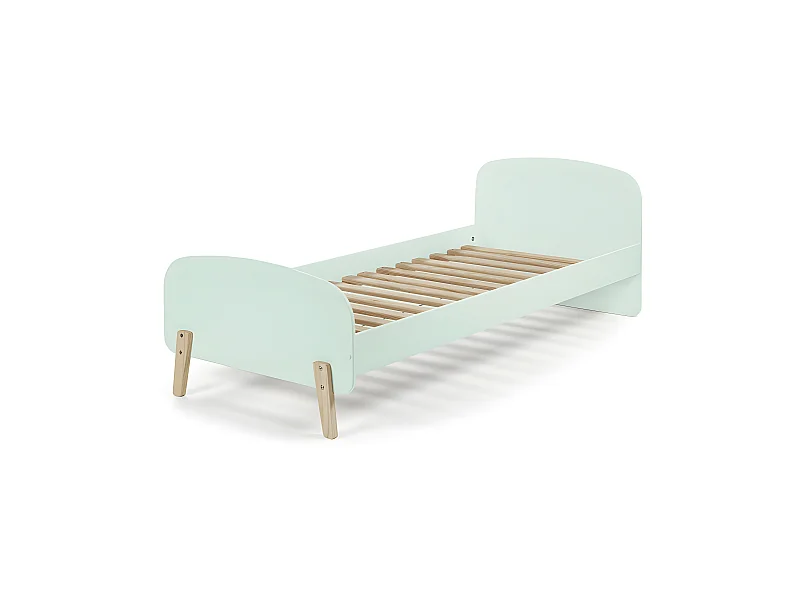 Lit Enfant K1 90x200 - Sommier inclus VERT Livré avec sommiers