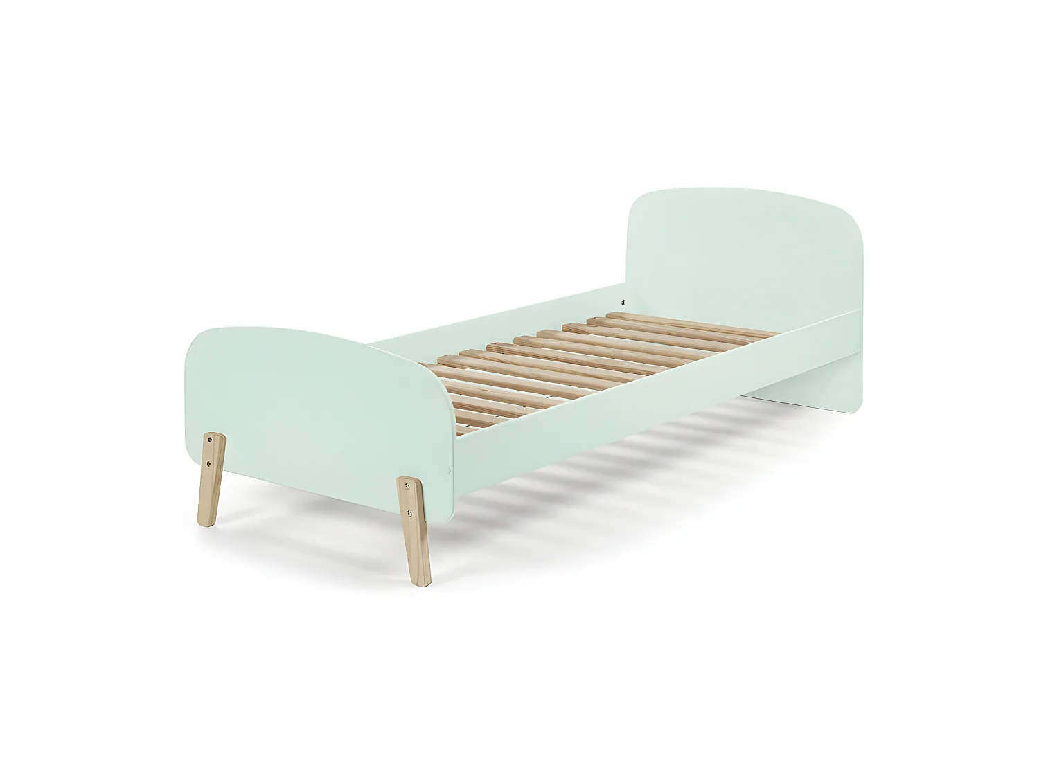 Lit Enfant K1 90x200 - Sommier inclus VERT Livré avec sommiers