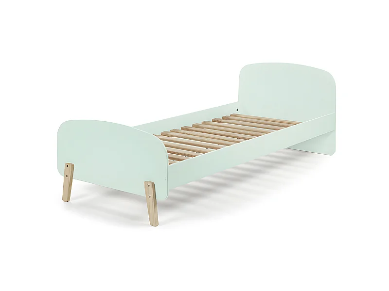 Lit Enfant K1 90x200 - Sommier inclus VERT Livré avec sommiers