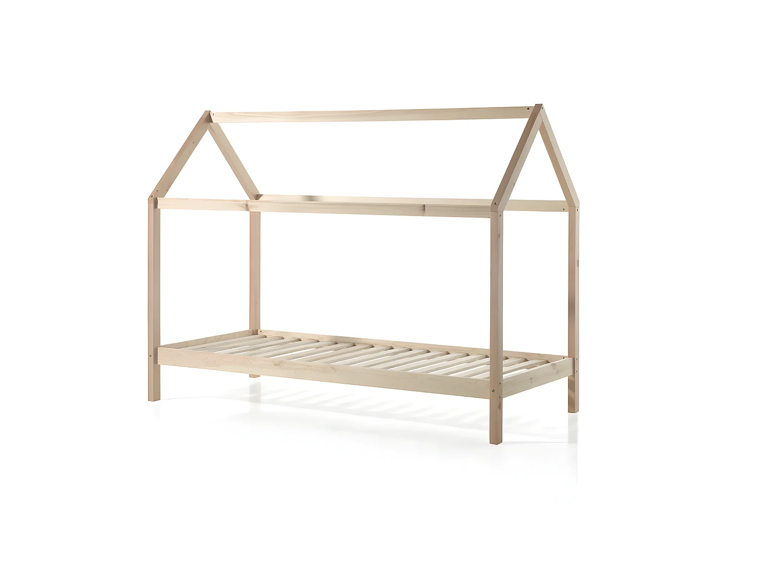Lit Cabane D1 90x200 - sommier inclus Pin Livré avec sommiers