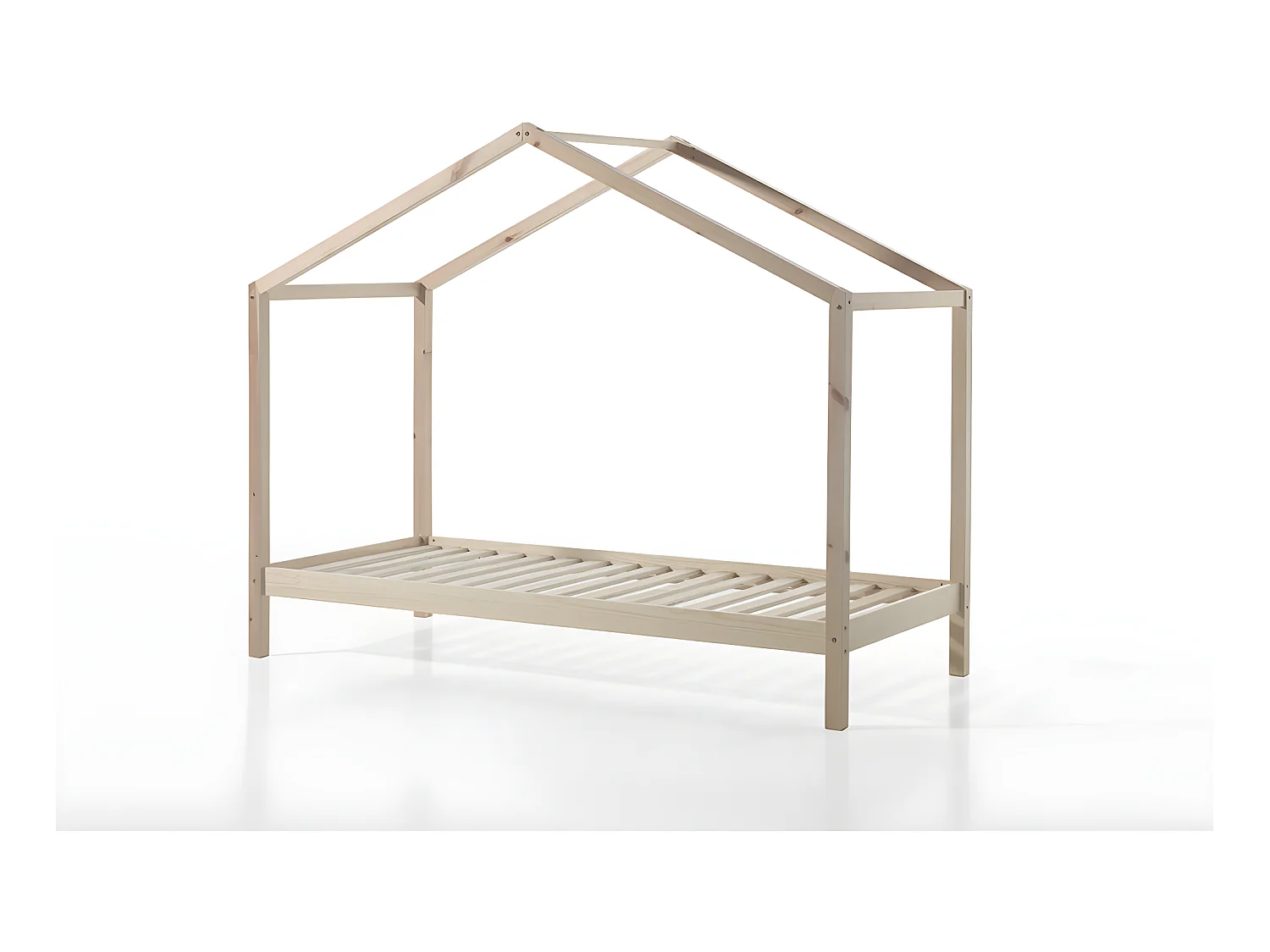 Lit Cabane  D2 90x200 - sommier inclus Pin Livré avec sommiers