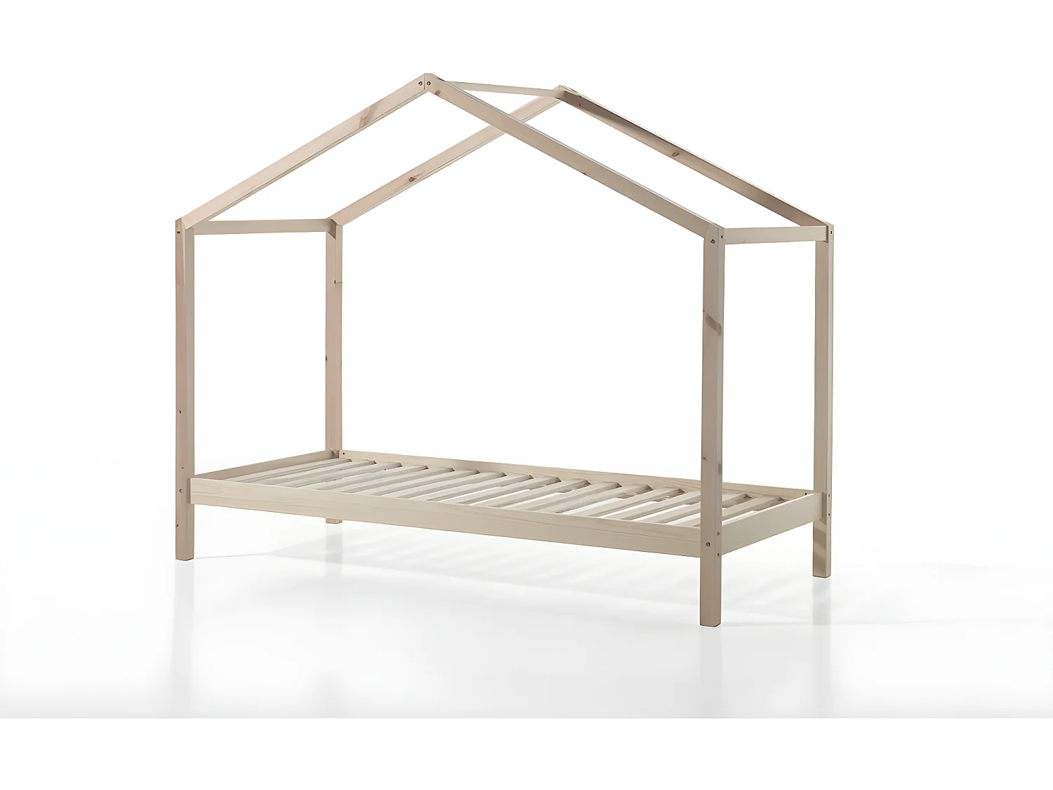 Lit Cabane  D2 90x200 - sommier inclus Pin Livré avec sommiers