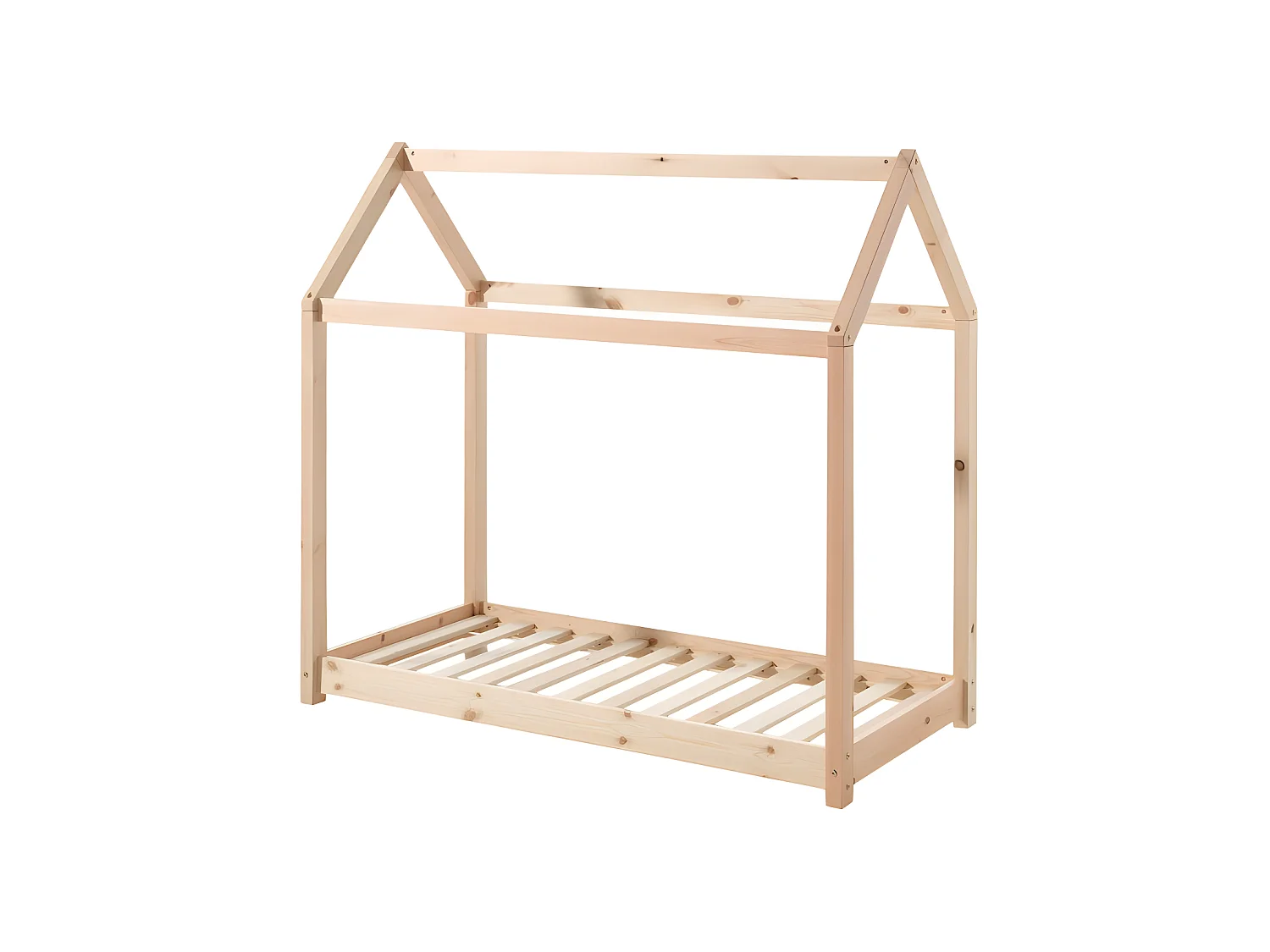 LIT CABANE  70x140 - sommier inclus Pin Livré avec sommiers