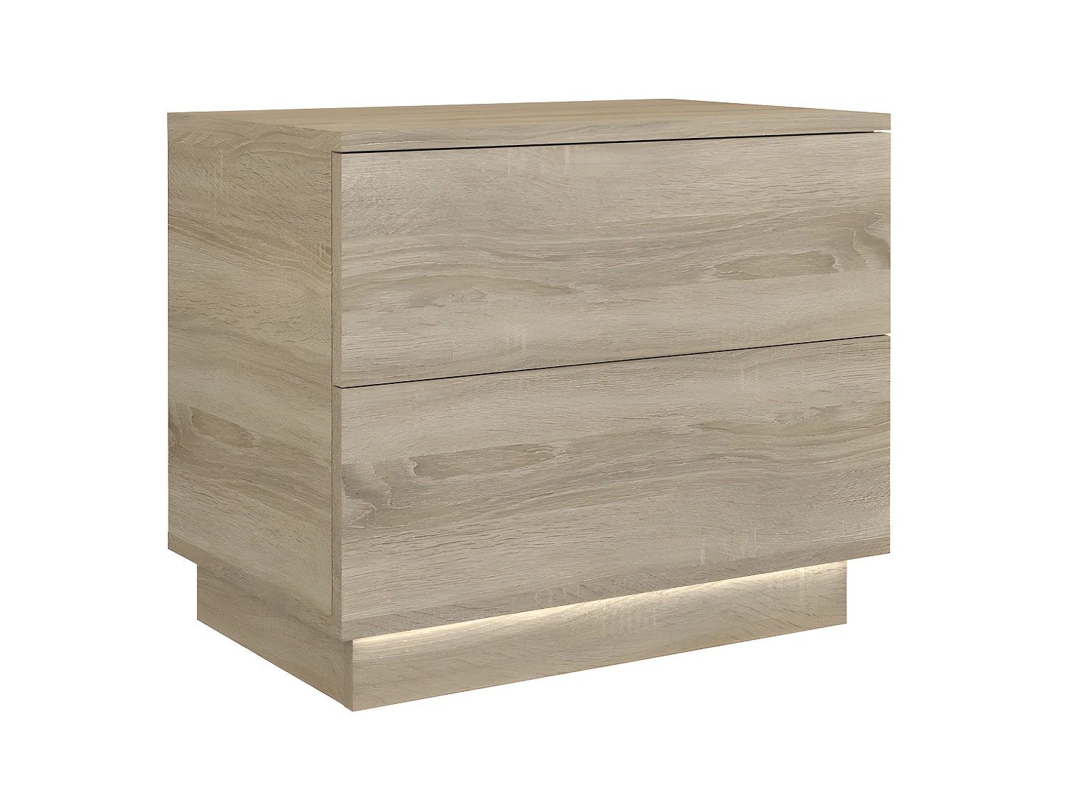 SINDI | Table de chevet moderne chambre | Dimensions 47x55x35 | Avec LED | Meuble de rangement| Design minimaliste